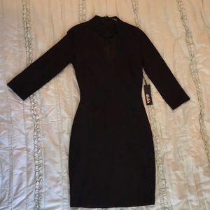 Black long sleeve bodycon dress